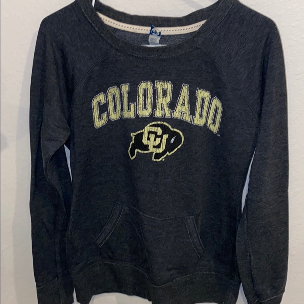 Colorado Buffs Crew neck. Charcoal